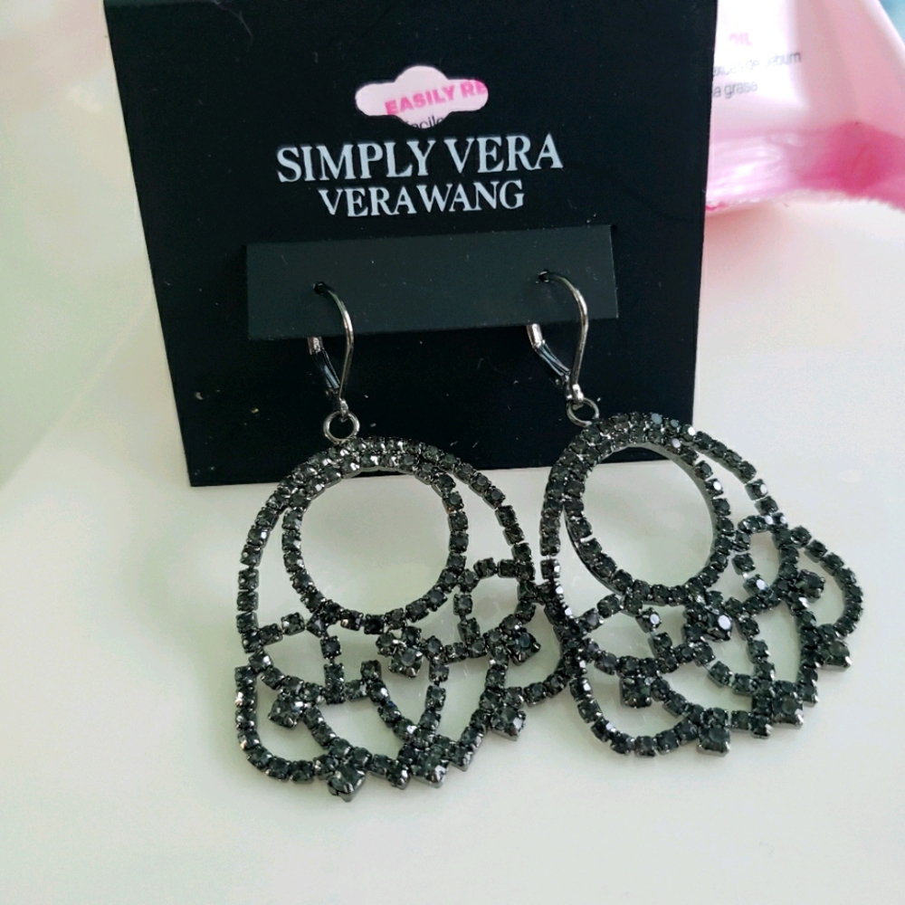 Vera Wang Hematite Earrings